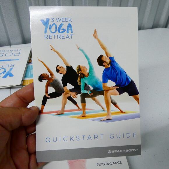 BEACHBODY 3 WEEK YOGA RETREAT 4 DISCS + RECIPES TRACKER/QUIK START/CALENDAR - Picture 5 of 11